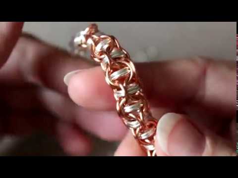 Видео: How to Как плести Круглая цепь с вложенными кольцами. Лестница Якова ДНК Captive inverted round