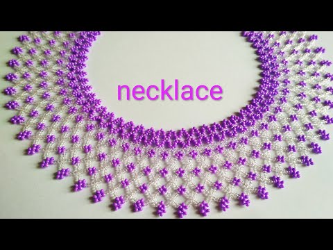 Видео: Necklace "Tenderness". Колье из бисера. Мастер-класс