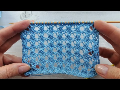 Видео: Тренд сезона крупная ажурная сеточка. Вяжем спицами