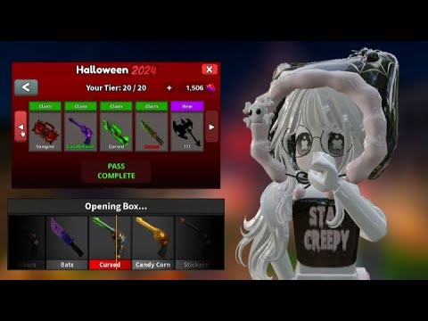 Видео: Трата 1.7к робуксов, Halloween Battle Pass в ММ2 + *открытие боксов*