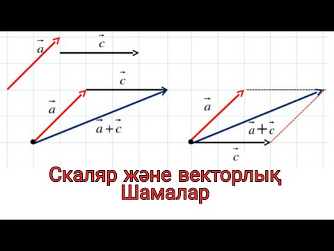 Видео: 2 -  сабақ  Скаляр және векторлық шамалар  векторларды қосу және азайту. ҰБТ.ЕНТ