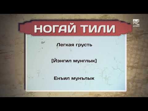 Видео: Разговорник (ногайский язык) (10.04.2019)