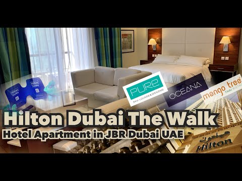 Видео: Hilton Dubai The Walk | Апартаменты в JBR в Дубае, ОАЭ @TravelLito