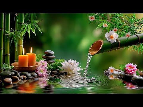 Видео: Бамбуковый фонтан и прекрасная фортепианная музыка 🌿 Успокаивающая игра на пианино для глубокого