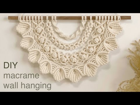 Видео: DIY | macrame semicircle wall hanging | полукруглый макраме настенный