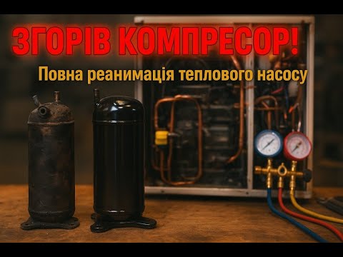 Видео: "Згорів компресор? Повна РЕАНІМАЦІЯ теплового насосу 🔧 Переробка з моноблоку в спліт!"