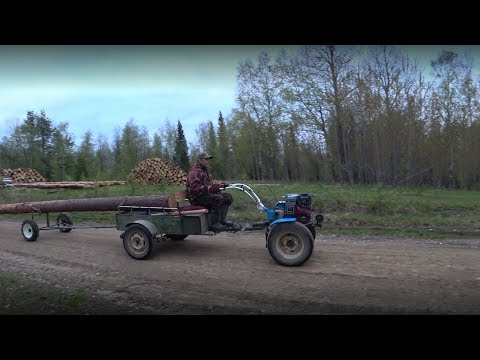 Видео: МОТОБЛОК НЕВА ЛЕСОВОЗ!!!