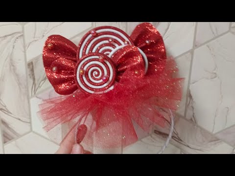 Видео: МК ободок конфетка. они актуальны в любое время года☺️. а на новый год делайте сразу много