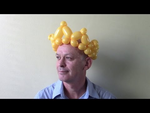 Видео: Корона из шариков