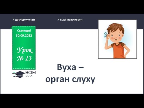 Видео: ЯДС 1 клас. Урок 13. Вуха - орган слуху.
