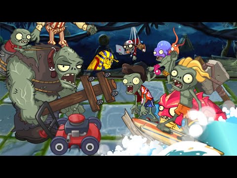 Видео: Добраться до газонокосилок любой ценой! Кому из зомби Гаргантюа не помешает? PvZ Дичь!