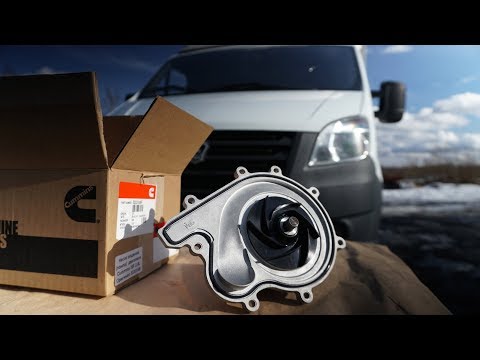 Видео: Замена помпы Газель Некст Бизнес Сummins. Как проверить водяной насос, оригинал или подделка?