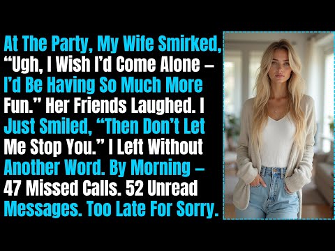 Видео: На вечеринке моя жена ухмыльнулась: «Эх, жаль, что я не пришёл один — мне было бы гораздо веселее...