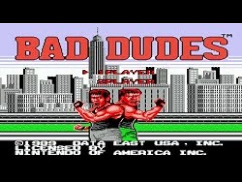 Видео: Полное прохождение (((Dendy))) Bad Dudes / Плохие парни