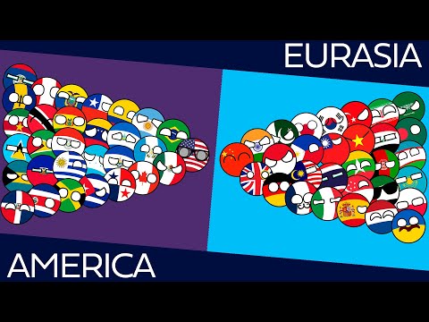 Видео: Countryballs Marble Race: Америка против Евразии | Дуэли Marble Race