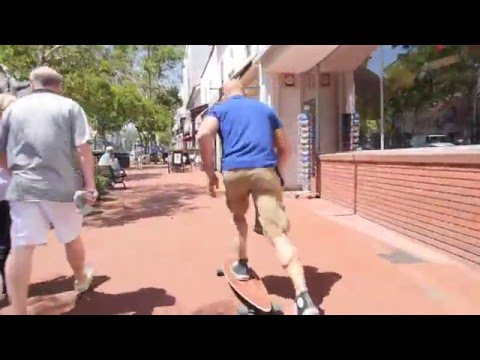 Видео: Полиция против! Заезд на лонгборде по Санта-Барбаре