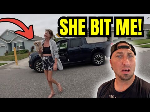 Видео: Собака укусила меня… а затем запрыгнула в мой грузовик на гаражной распродаже!