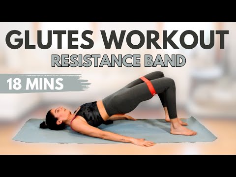 Видео: Тренировка ягодиц с эспандером (18 мин) — тренировка для активации ягодичных мышц