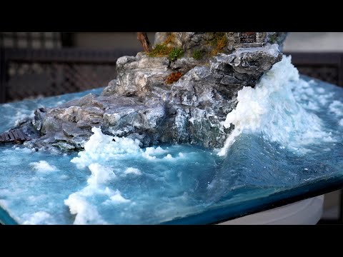 Видео: 🌊«Ультра» реалистичная океанская диорама с ОГРОМНОЙ волной!🌊 | 4 л смолы!😲 Водные эффекты