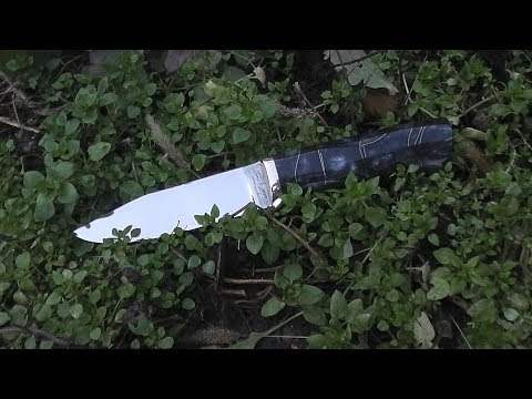 Видео: нож с необычной  рукояткой