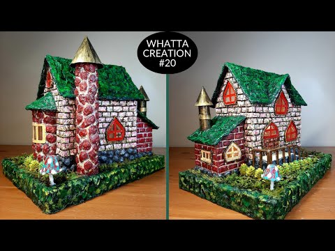 Видео: DIY Fairy House Using Egg Carton and Cardboard | Casa de Hadas | Сказочный дом | परियों का घर