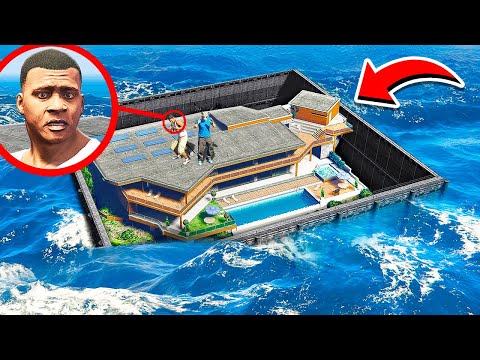 Видео: ЗАЩИТИТЬ ДОМ ФРАНКЛИНА ОТ ГИГАНТСКОГО ЦУНАМИ В ГТА 5! АПОКАЛИПСИС GTA 5!