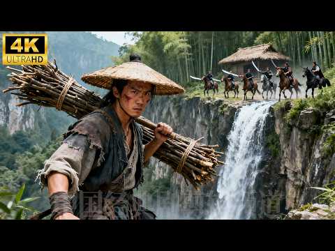 Видео: Кунг-фу фильм! Дровосек оказался мастером и мгновенно победил хулиганов!