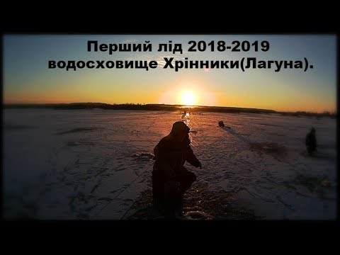 Видео: Перший лід 2018-2019 водосховище Хрінники(Лагуна). Рибалка на безмотилку. Окунь,Щука.
