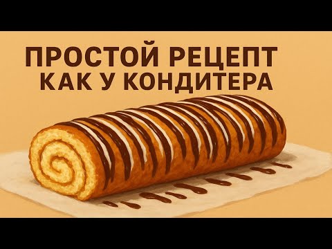 Видео: Простой рецепт нежного рулета – как у кондитера!