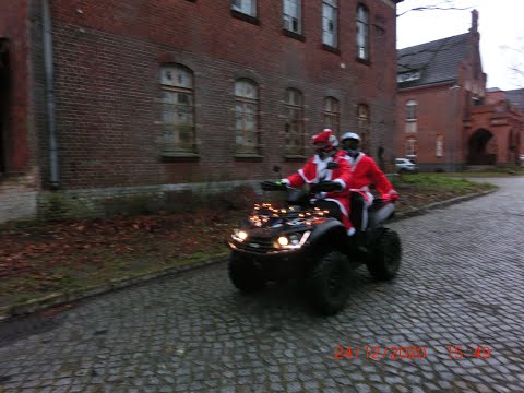 Видео: Jüterbog2.Санта Клаус с компанией на квадроциклах 24.12.2020