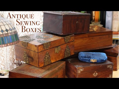 Видео: Экскурсия по старинным швейным шкатулкам