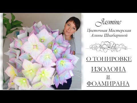 Видео: ТОНИРОВКА ИЗОЛОНА И ФОАМИРАНА (фрагмент из платного МК по Гортензии)