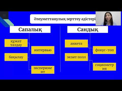 Видео: Дәріс 3 Әлеуметтанулық зерттеулер/Әлеуметтану