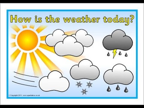 Видео: Weather - How is the weather today? - Погода - Как погода сегодня?
