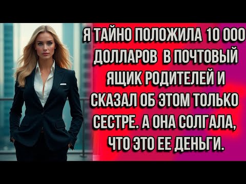 Видео: Я ТАЙНО ПОЛОЖИЛА 10 000 ДОЛЛАРОВ В ПОЧТОВЫЙ ЯЩИК РОДИТЕЛЕЙ. СЕСТРА СОЛГАЛА, ЧТО ЭТО ЕЕ ДЕНЬГИ...