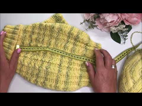 Видео: Свитер для собаки "Одуванчик". Вяжем спицами. Мастер-класс