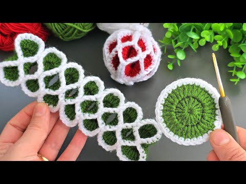 Видео: ВЯЗАНИЕ КРЮЧКОМ НА РОЖДЕСТВО 🎄 Как связать крючком узор «Рождественский шар» | Простой урок