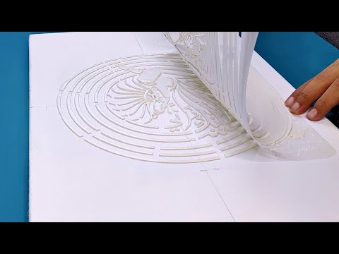 Видео: Откройте для себя магию трафаретов: волшебная абстрактная живопись с удивительной легкостью 🤩