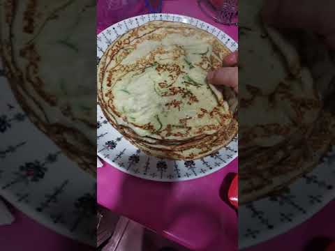 Видео: блинчики с кабачками,начинка грибы с луком