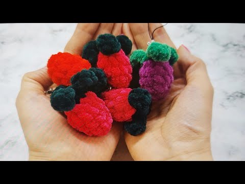 Видео: МК малинка крючком МК ягодка крючком  МК ежевика крючком Как связать ягодку крючком