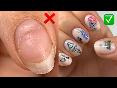 Видео: HELP Что с ногтем?😱Маникюр себе на правой руке💅Выравнивание гелем