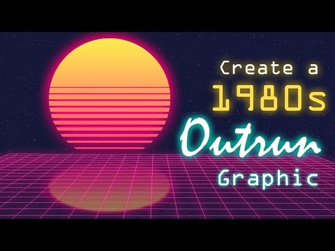 Видео: Photoshop: как создать ретро-графику «OUTRUN» в стиле 1980-х с нуля!