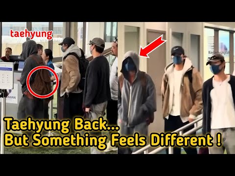 Видео: 1 минуту назад! Полное видео возвращения Тэхёна с Гавайев!