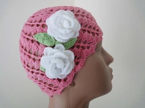 Видео: Шапочка для девочки  Часть 1 Beanie Crochet for girls Part 1