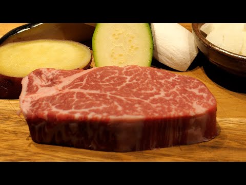 Видео: Куроге Вагю Теппаньяки в Осаке, Япония - Теппаньяки Иродори - Hyatt Regency Osaka