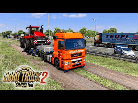Видео: ДАЛЬНОБОЙ РЕШИЛ ОБЪЕХАЛ ПРОБКУ ПО ГРУНТОВКЕ! EURO TRUCK SIMULATOR 2