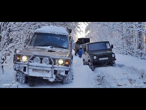 Видео: ЛУАЗ,ПАДЖЕРО 1,ПАДЖЕРО 2,ЛЕНД КРУЗЕР 80,ДЕЛИКА(булка),СУБАРУ в снегу