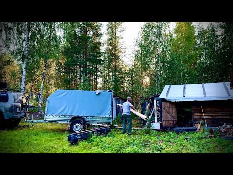 Видео: ДОСТРАИВАЮ БАНЬКУ В КАРЕЛИИ. СОБИРАЮСЬ НА ОСТРОВА