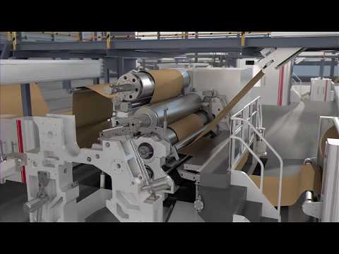 Видео: Линия производства гофрокартона от завода WANLIAN