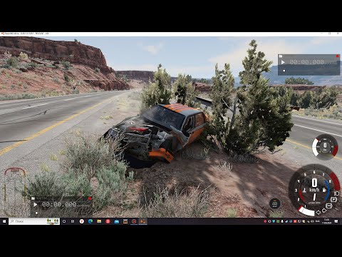 Видео: неудачные шашки на дороге в BeamNG.Drive